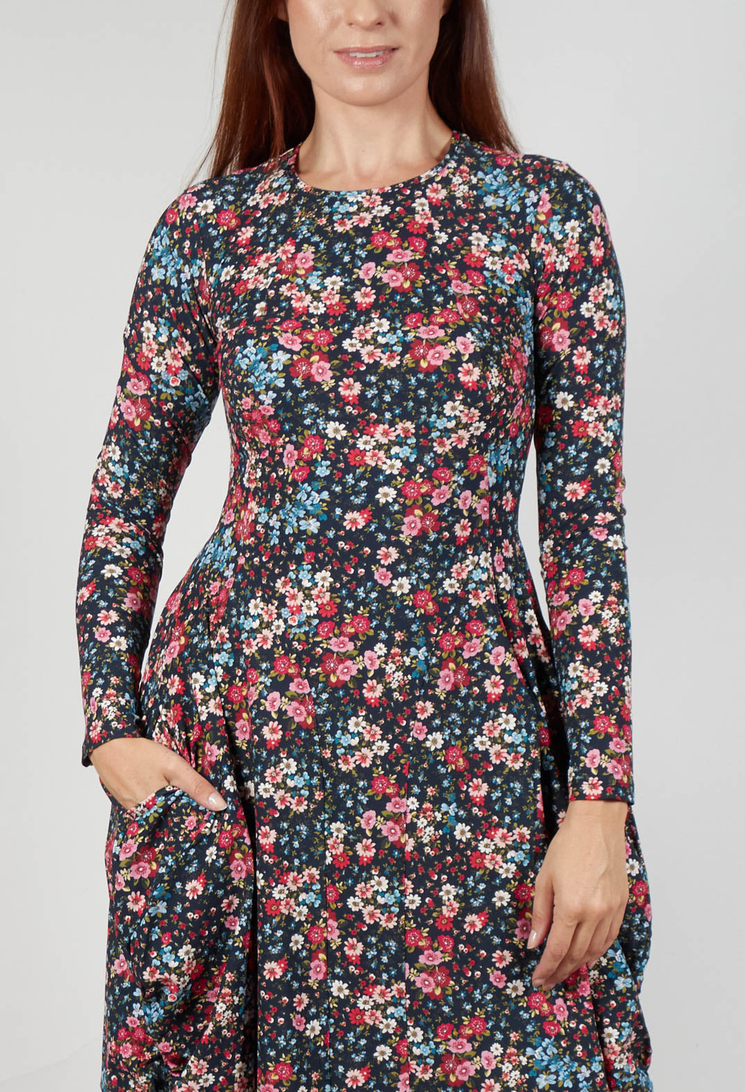 At Length Dress in Multicolour Floral