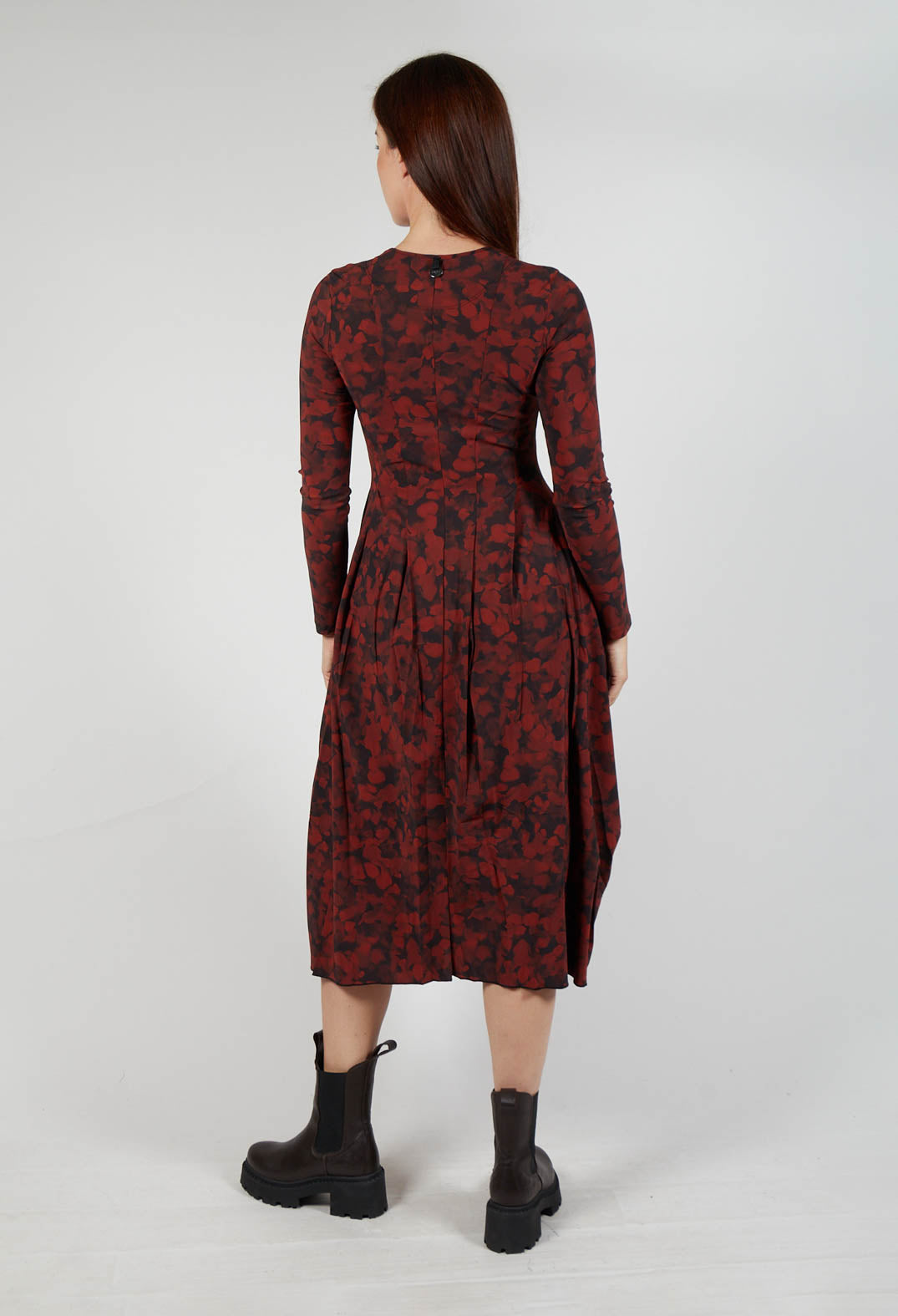 At Length Dress in Red Floral