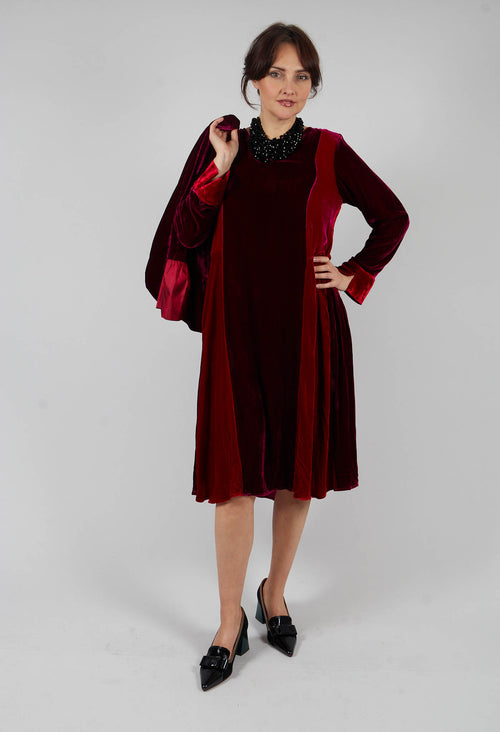 Valentina Trio Dress in Bordeaux