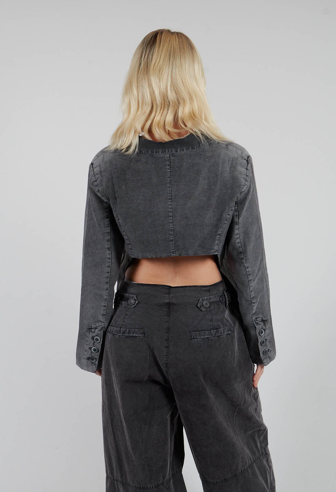 Backless Jacket in Pewter