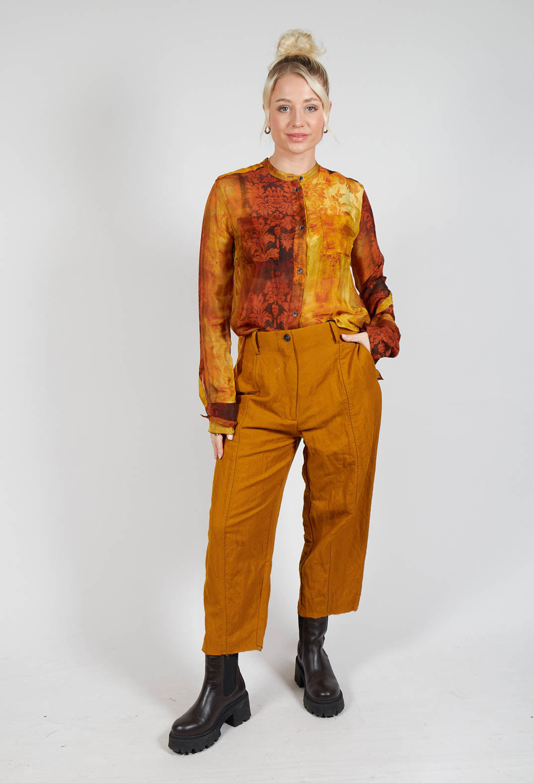 Baggy Cur Trousers in Tumeric