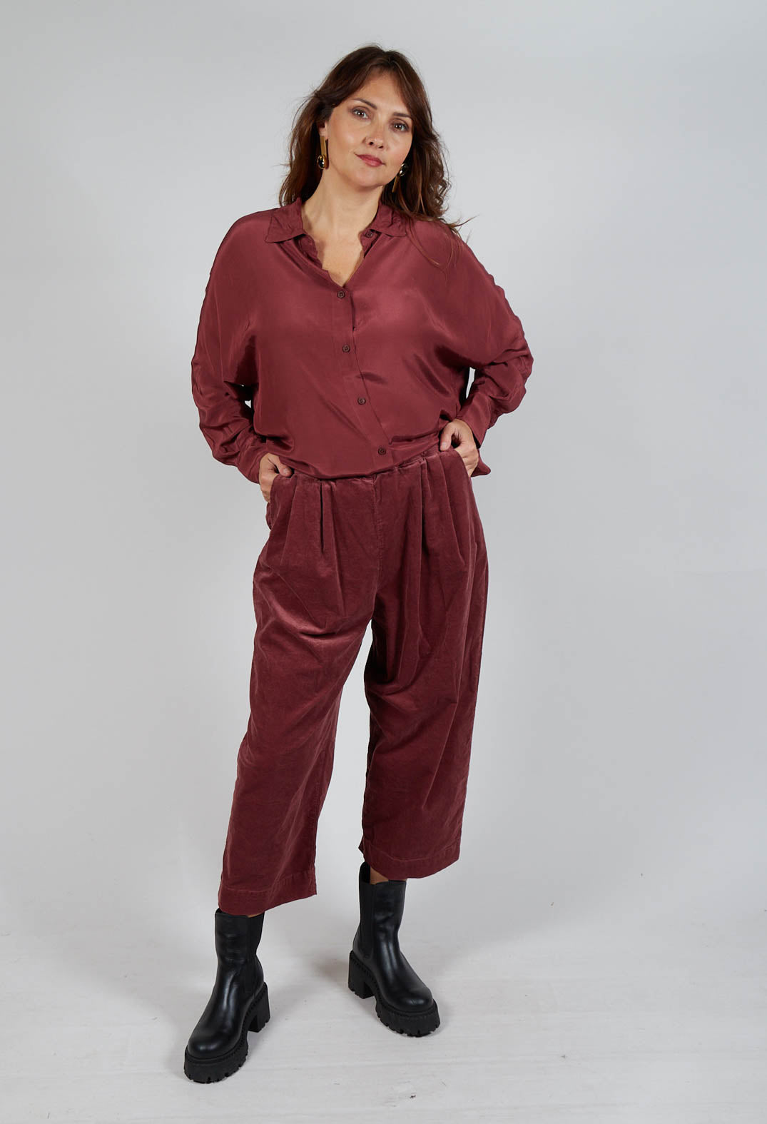 Balloon Leg Trousers in Intense Rust