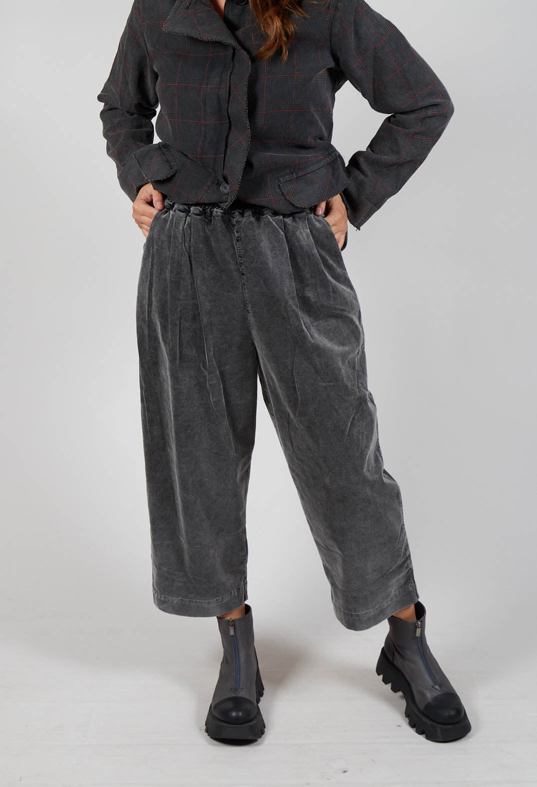 Balloon Leg Trousers in Pewter