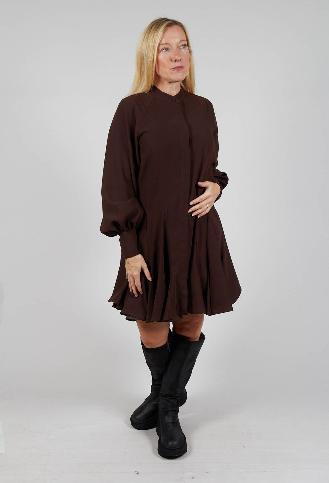 Balloon Sleeve Dress in Java