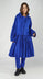 PRE-ORDER - Balloon-Sleeve Hooded Coat in Royal (Pictured in Royal)