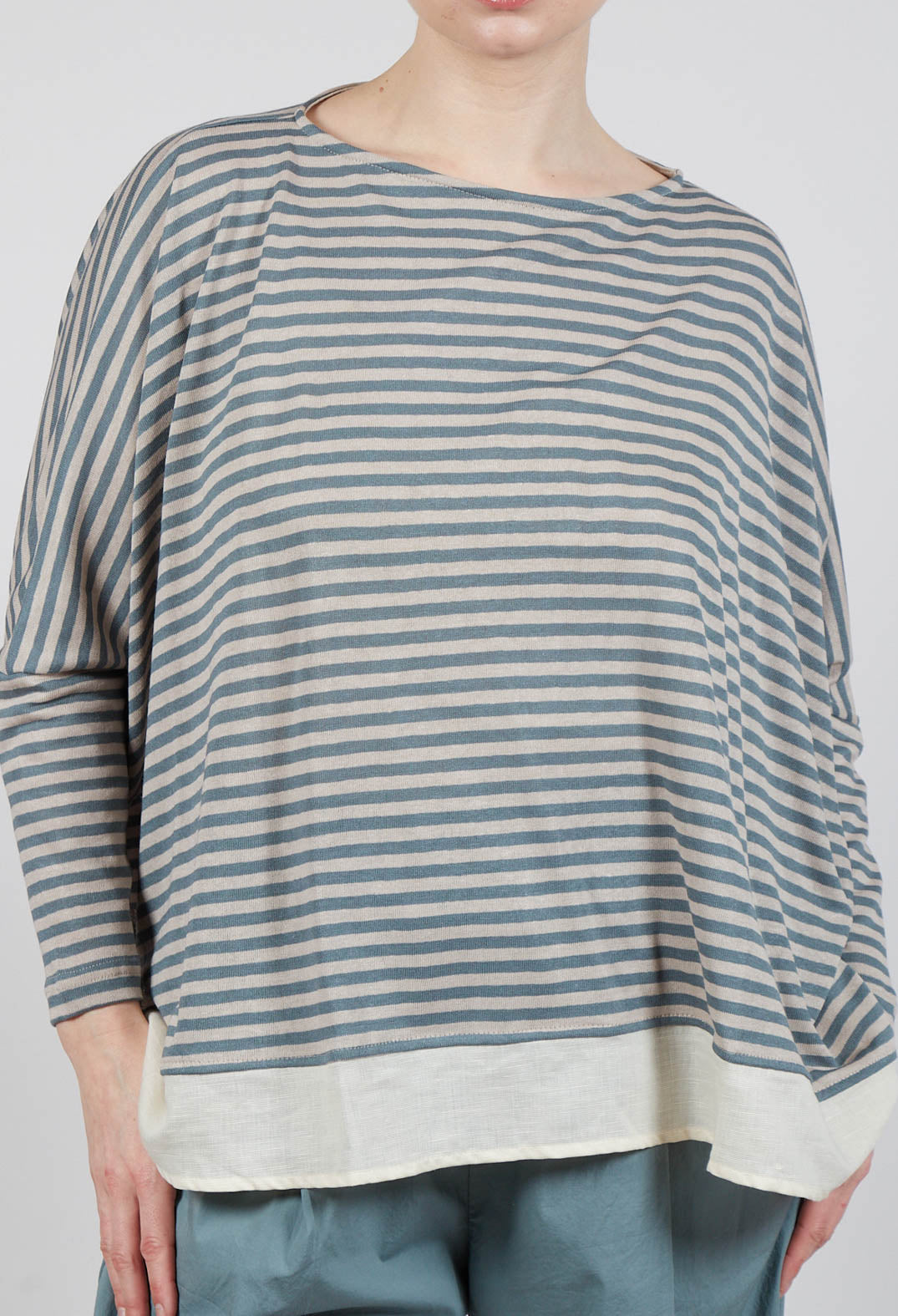 Bamboo LR Jumper in Lago Stripe