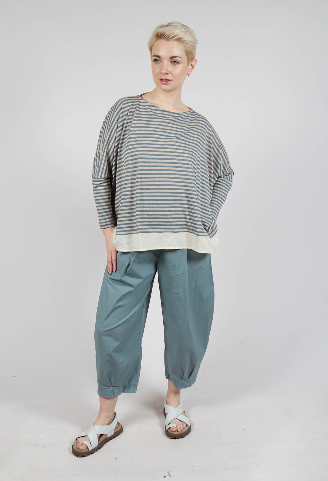 Bamboo LR Jumper in Lago Stripe