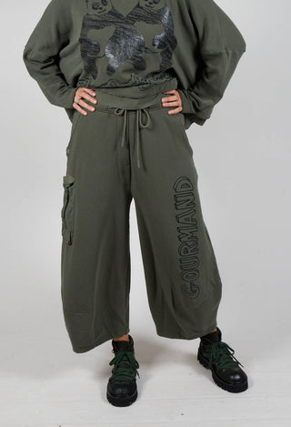 Barrel Leg Joggers in Camp Print