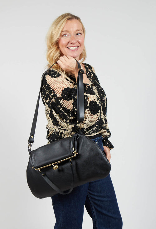 Bauletto Tondo Bag in Black