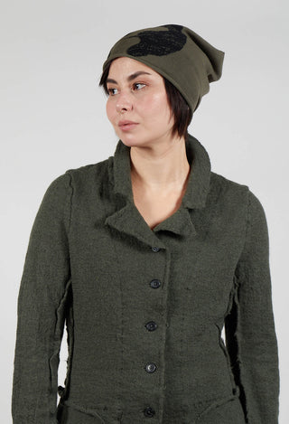 Beanie Hat with Motif in Camp Jacquard