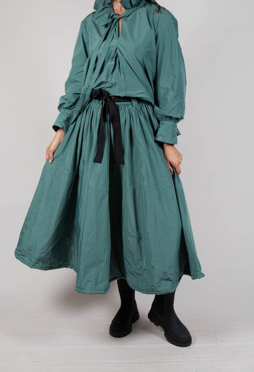 Belted Full Skirt in Sage Green