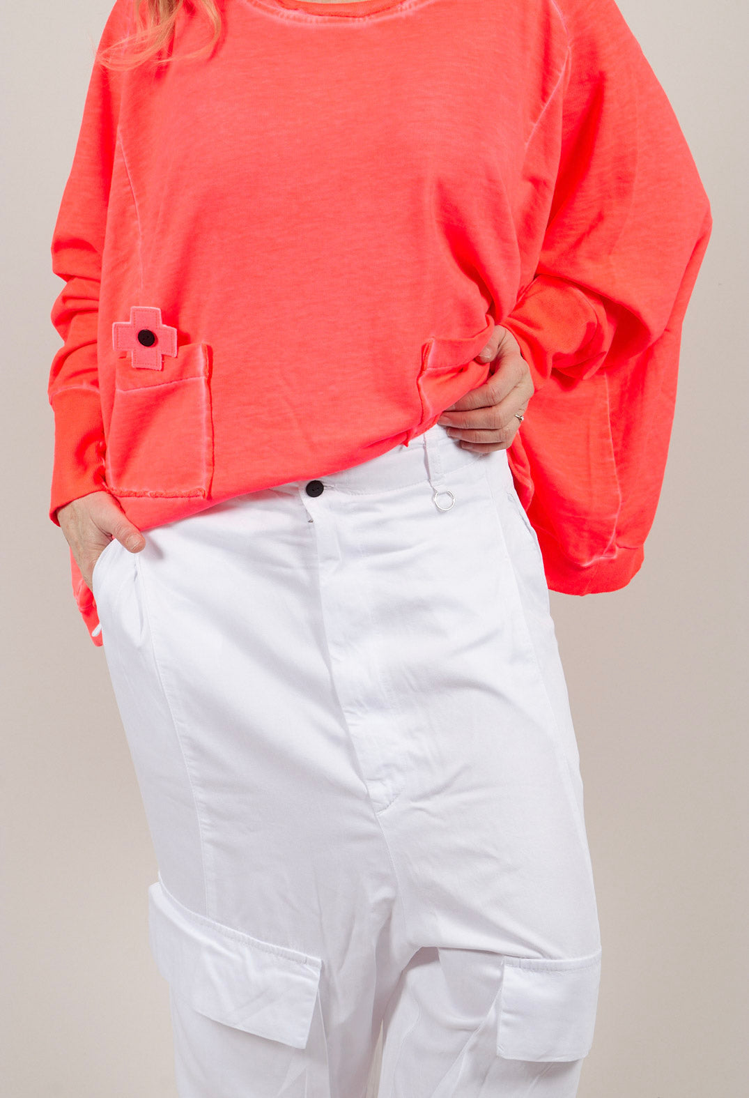 Big Pocket Trousers in White