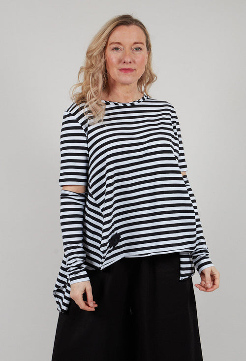 Big T-Shirt in Black and White Stripe