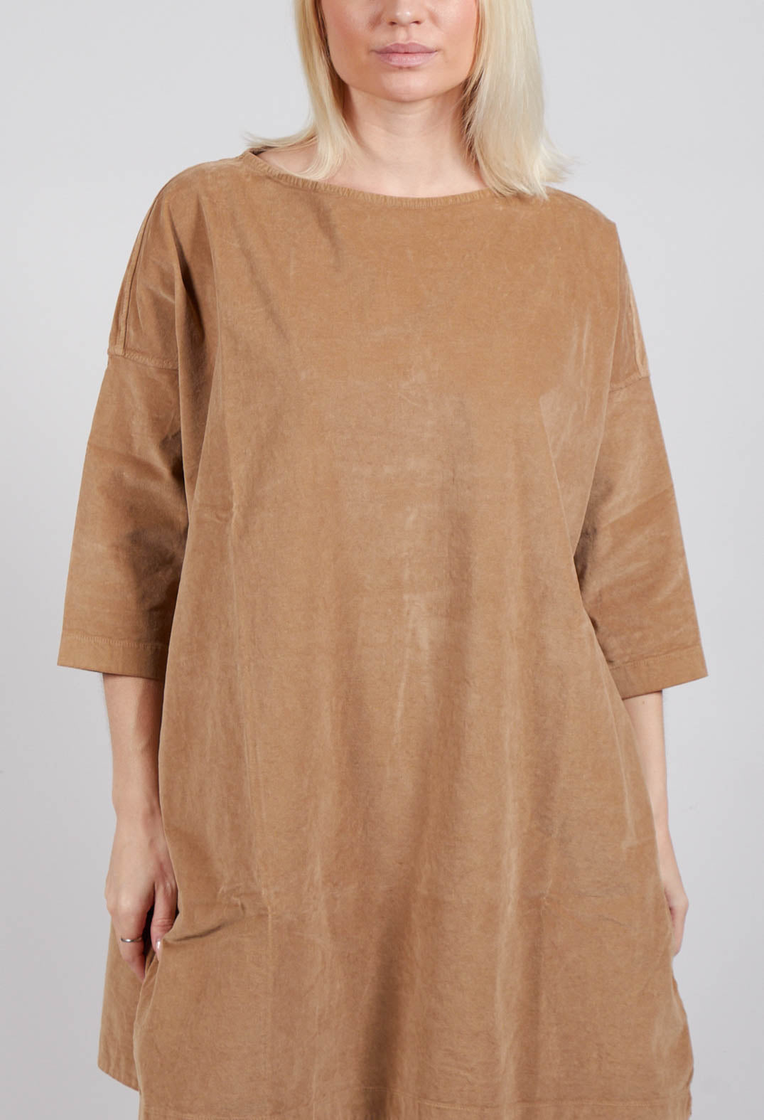 Boat Neck Tunic V in Sugar