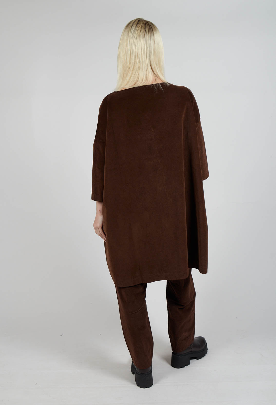 Boat Neck Tunic V inCoffee