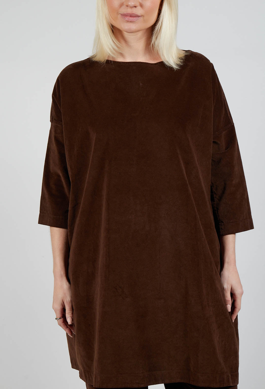 Boat Neck Tunic V inCoffee