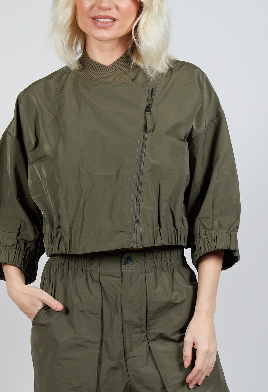 Bomber Style Jacket in Khaki