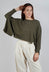 Boxy Fit Knitted Jumper in Khaki