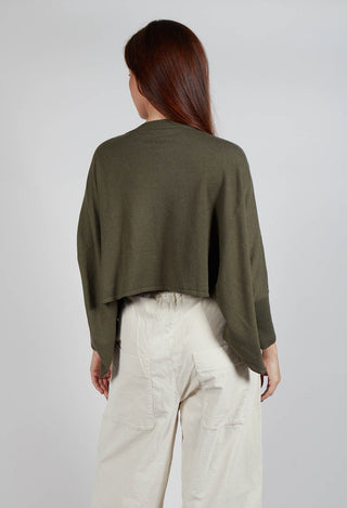 Boxy Fit Knitted Jumper in Khaki