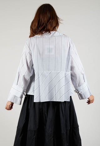 Boxy Stripe Jacket in White