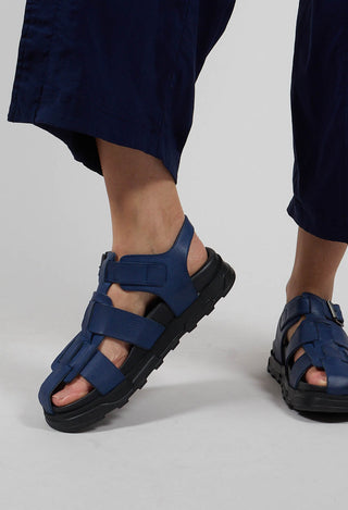 Buckle Sandal in Gasoline Blu Indemoniato