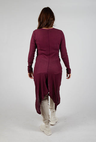 Button Front Top in Merlot Cloud