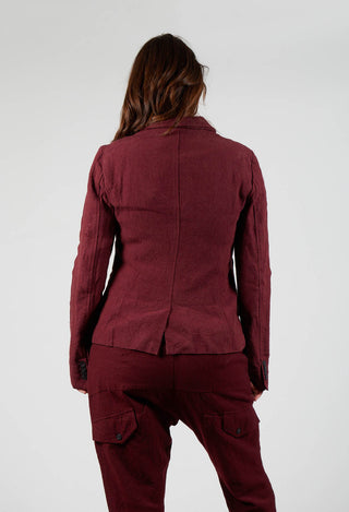 Button Jacket in Merlot Mel