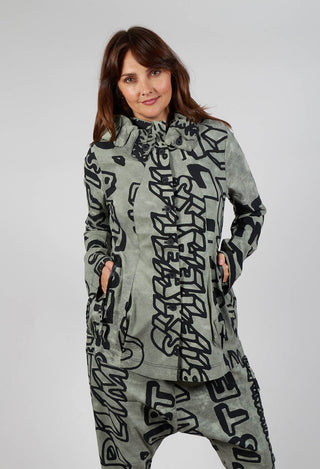 Button Through Jacket in Defender Big Print