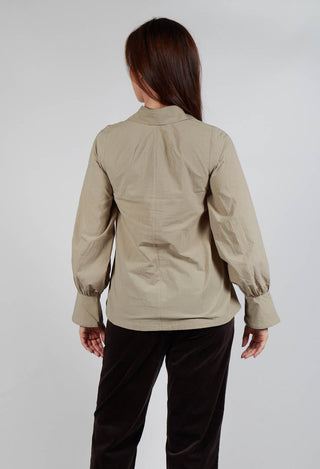 Button Through Shirt in Beige