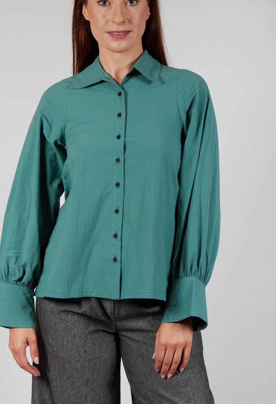 Button Through Shirt in Green