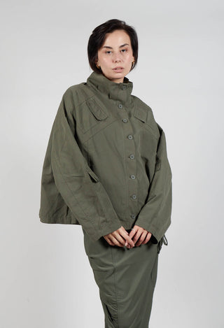 Button Through Utility Jacket in Camp