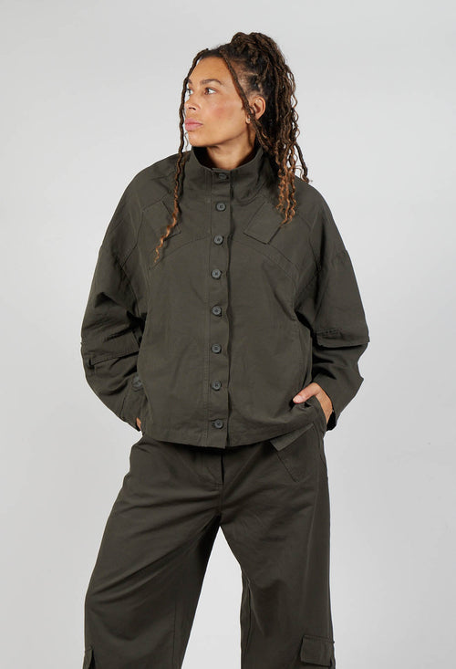 Button Through Utility Jacket in Jungle