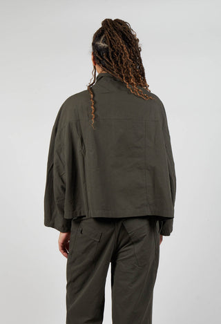 Button Through Utility Jacket in Jungle