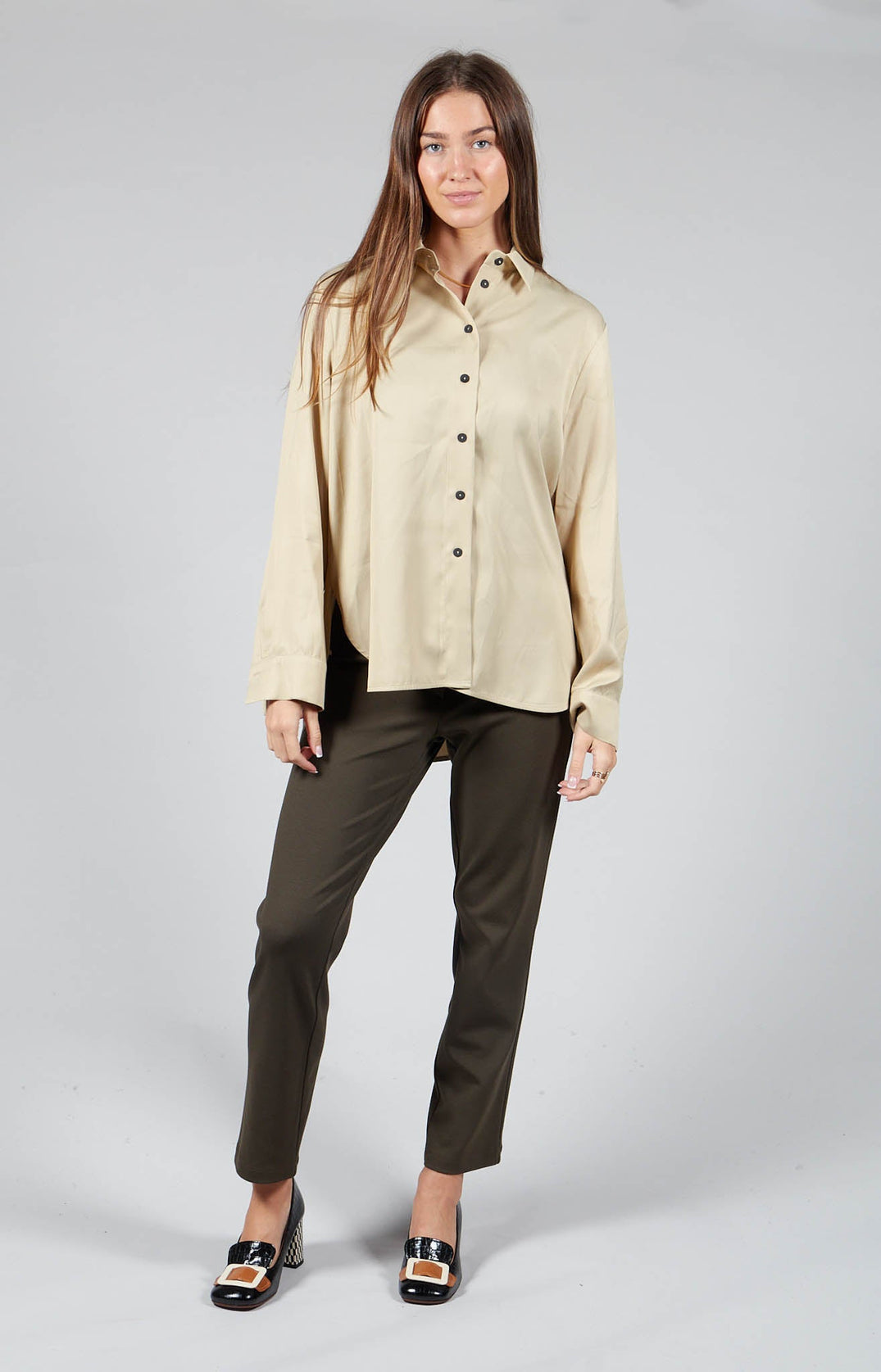 Button Up Shirt in Beige