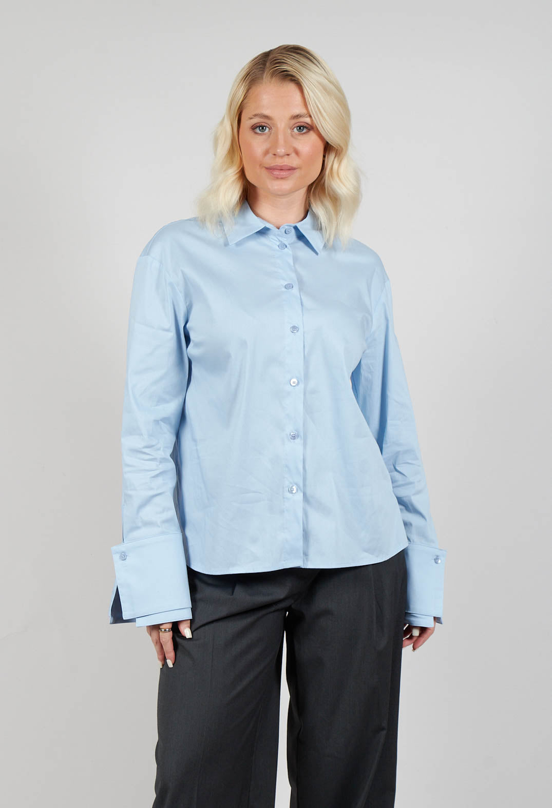 Button Up Shirt in Celeste