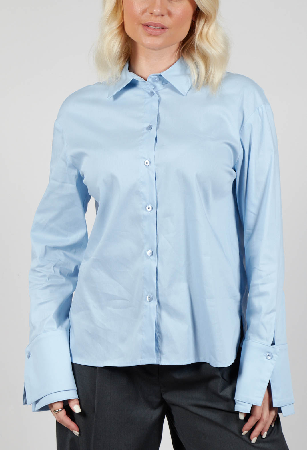 Button Up Shirt in Celeste