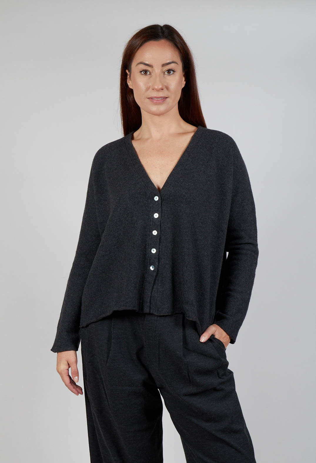 Cardigan Tricot RWS in Charcoal