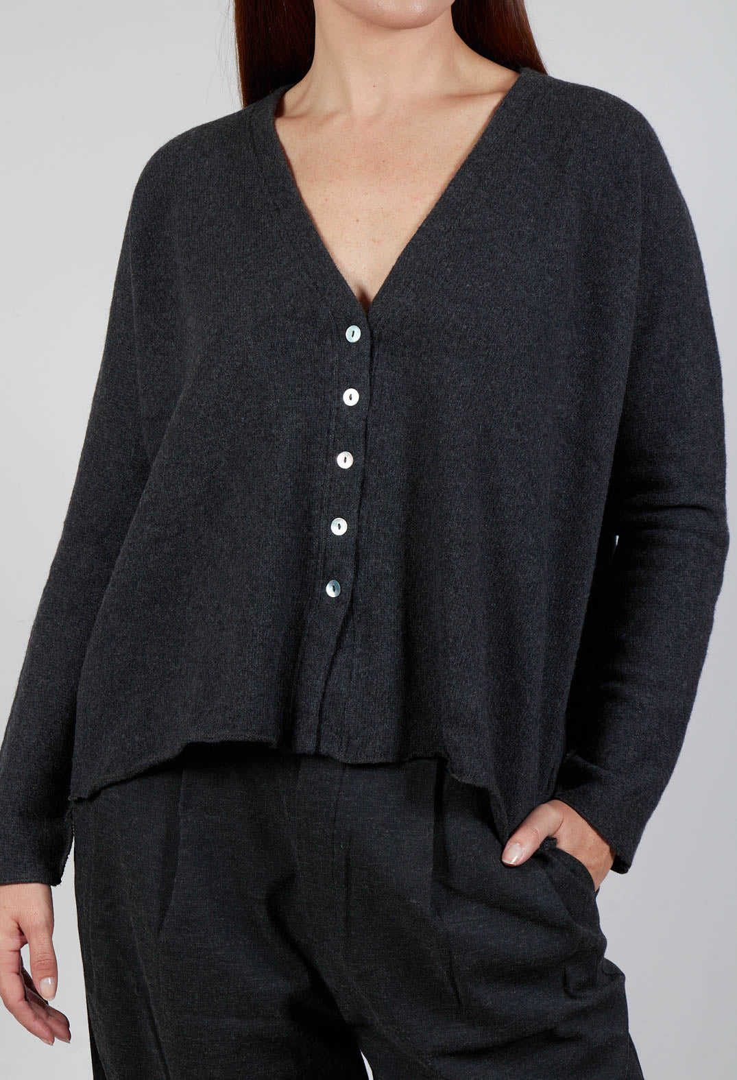 Cardigan Tricot RWS in Charcoal