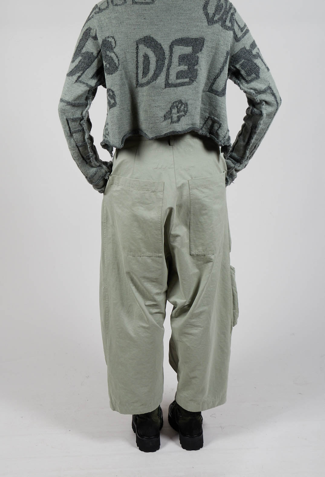 Cargo Style Balloon Trousers in Defender