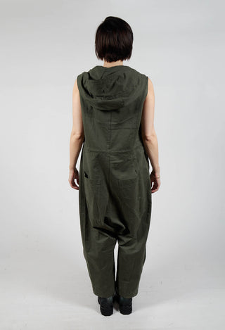 Cargo Style Drop Crotch Jumpsuit in Camp