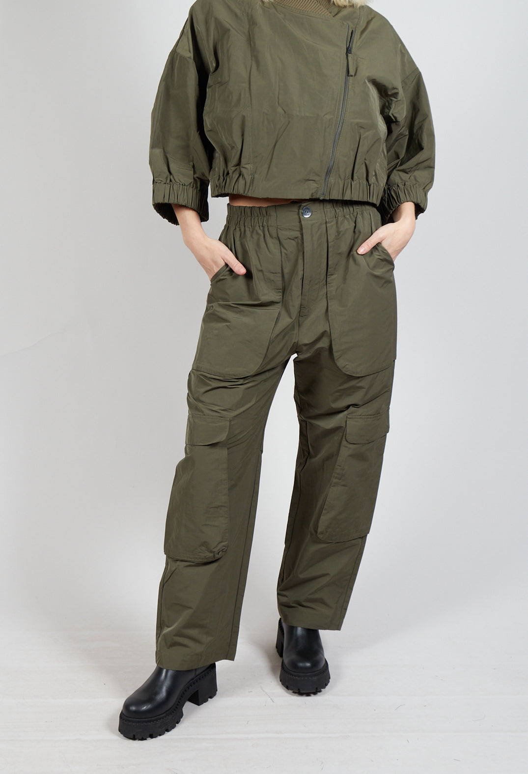 Cargo Style Trousers in Khaki