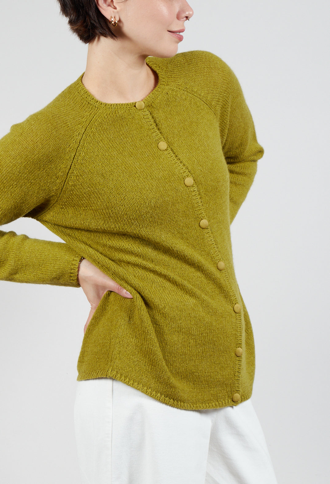 Cashmere Cardigan in Green