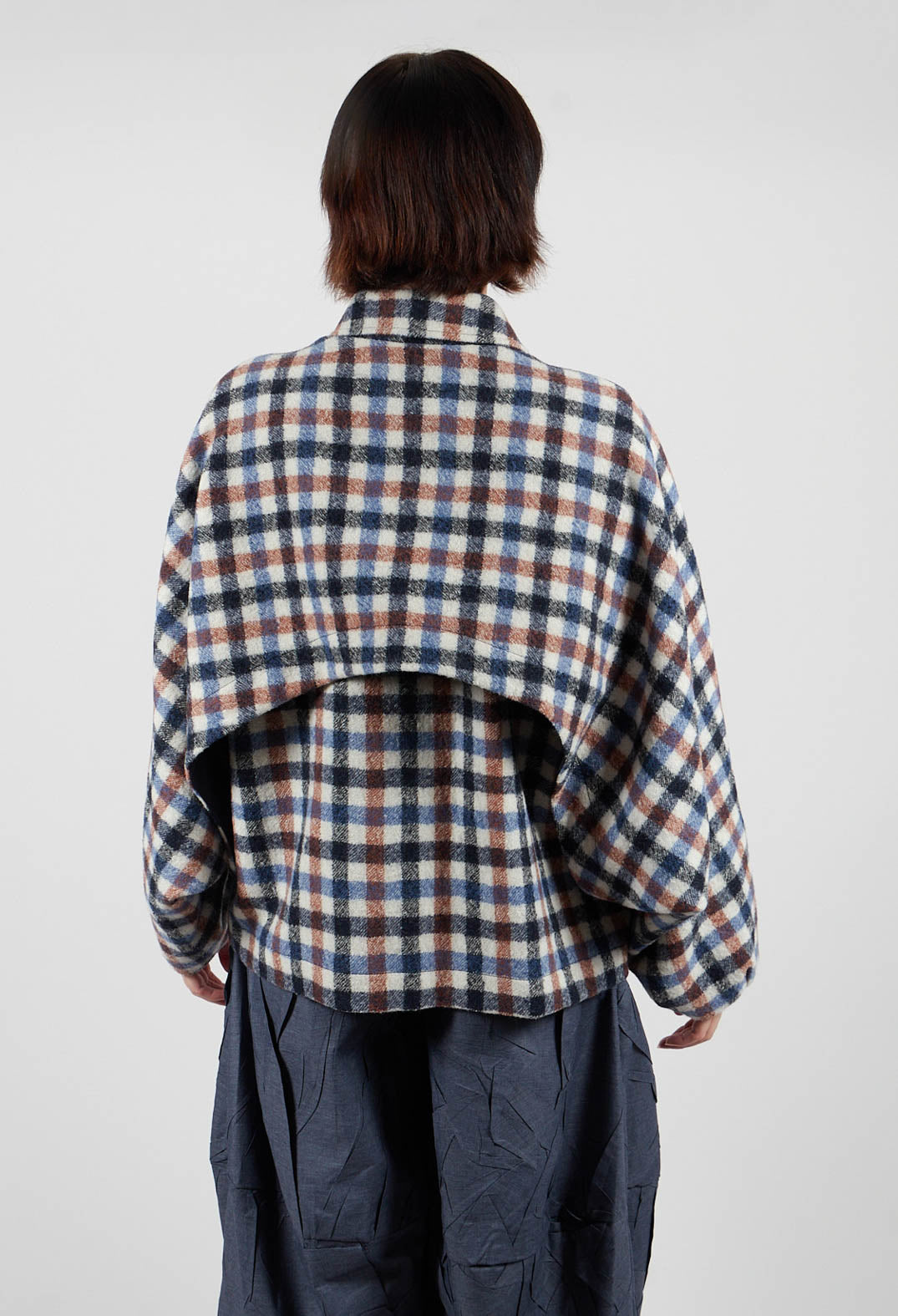 Checked Jacket in Blue Multicolour