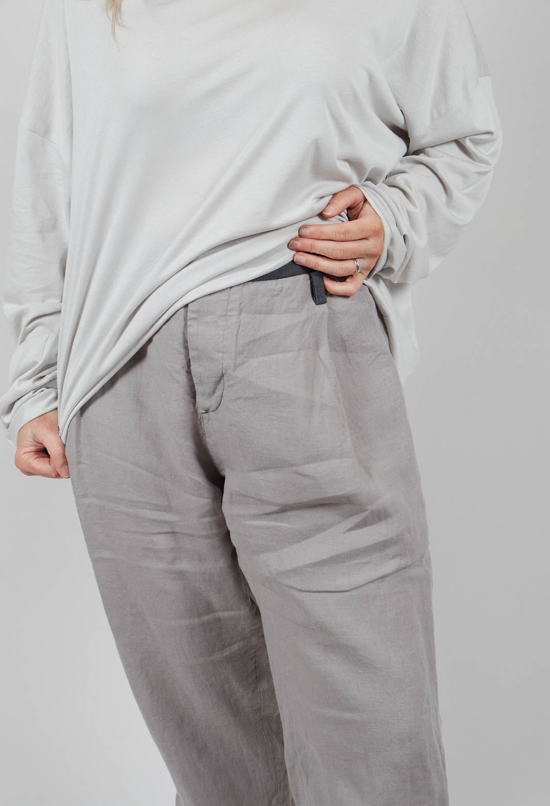 Chino Pants in Silver Gray