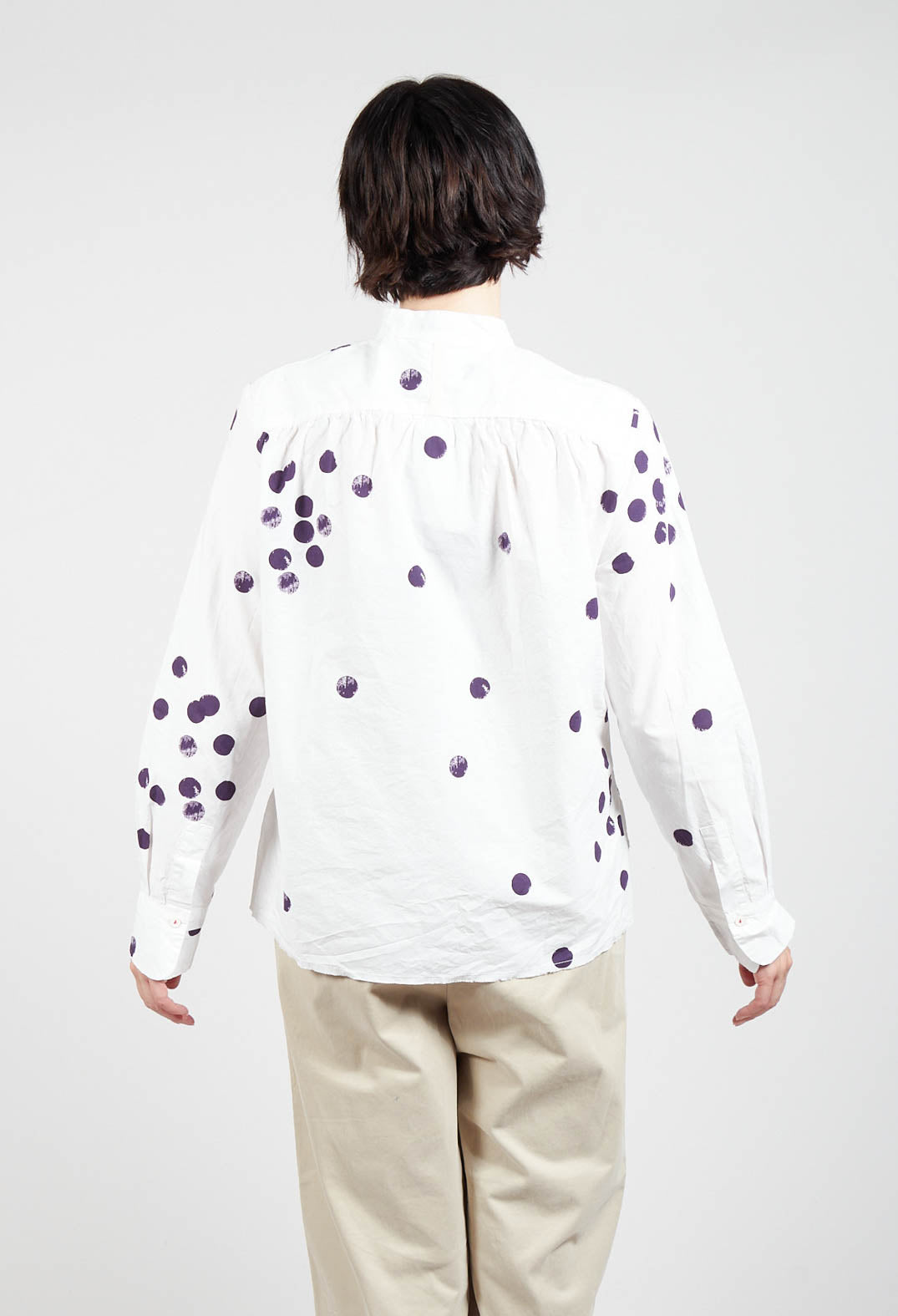 Cikita Print Shirt in Plum Dots