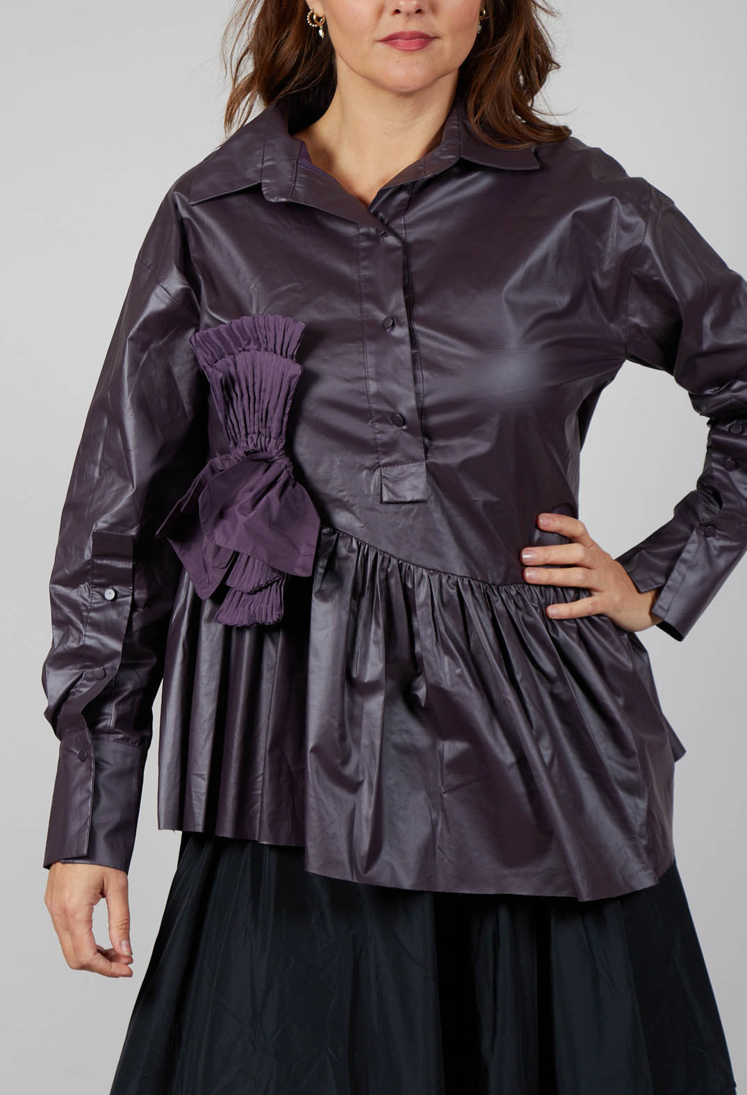 Coated Shirt in Purple