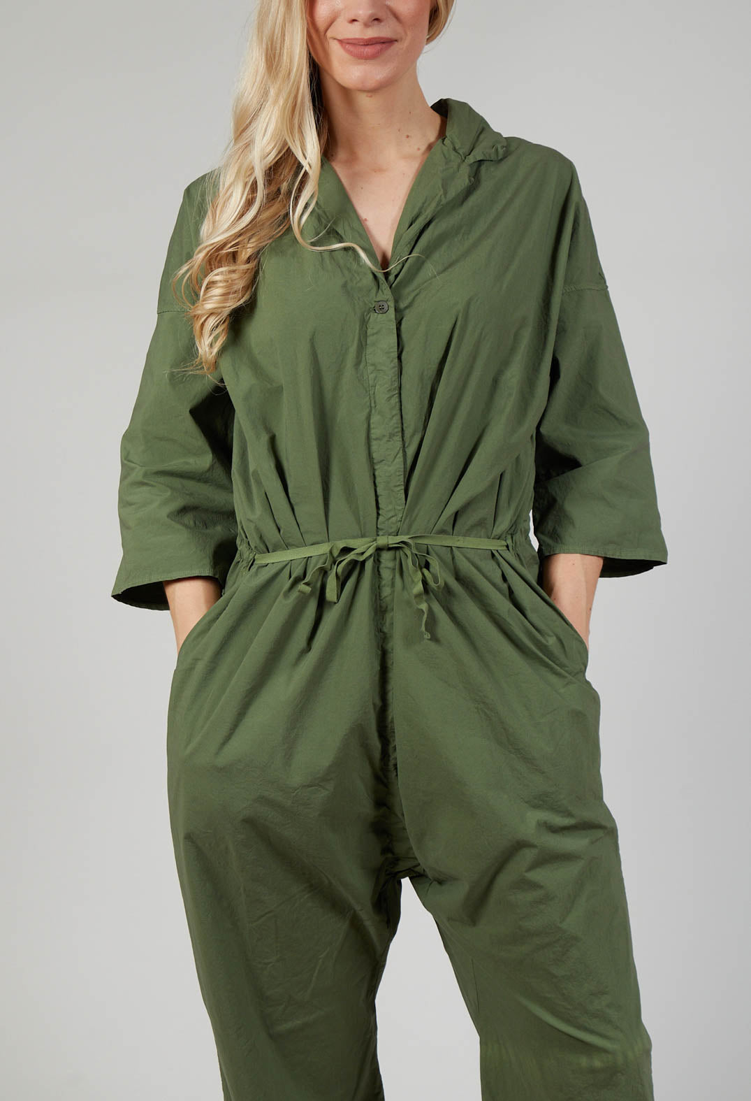 Collar Jumpsuit TS in Green