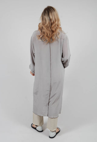 Collared Full Length Dress in Avangarde Original Grey