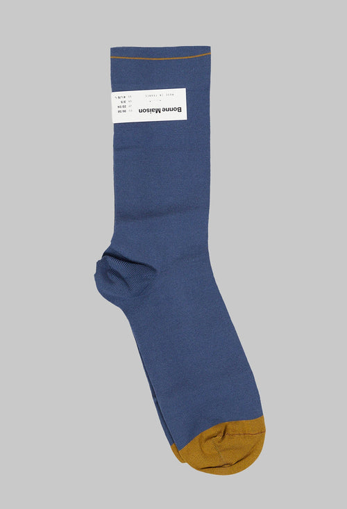 Contrasting Toe Socks in Uni Denim