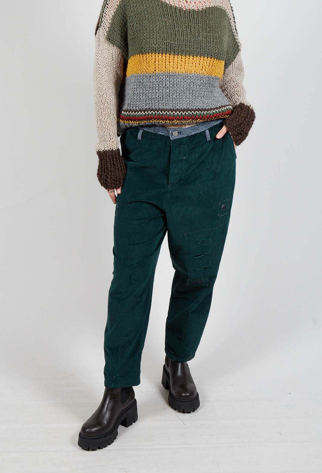 Cord Trousers in Green